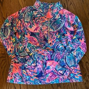 Lilly Pulitzer Skipper Popover True Blue Seas the Day sz L